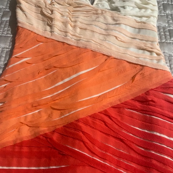 Peach, Orange & Red Halter Dress - Picture 4 of 11